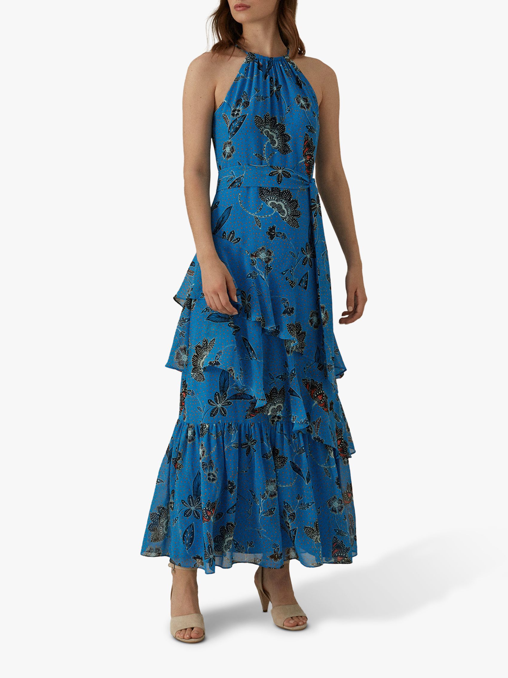karen millen blue floral dress