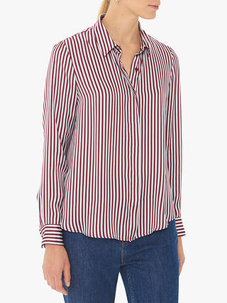 Gerard Darel Monroe Stripe Shirt, Burgundy/White