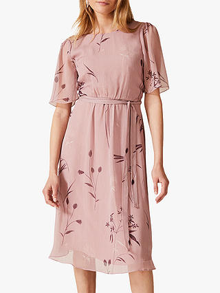 Phase Eight Norah Georgette Dress, Ballet Pink