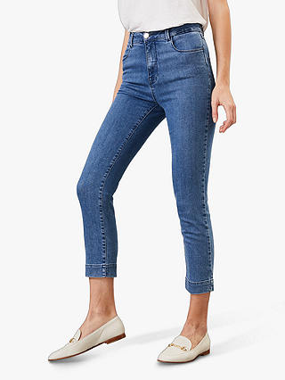 Phase Eight Ramona Cropped Skinny Jeans, Blue