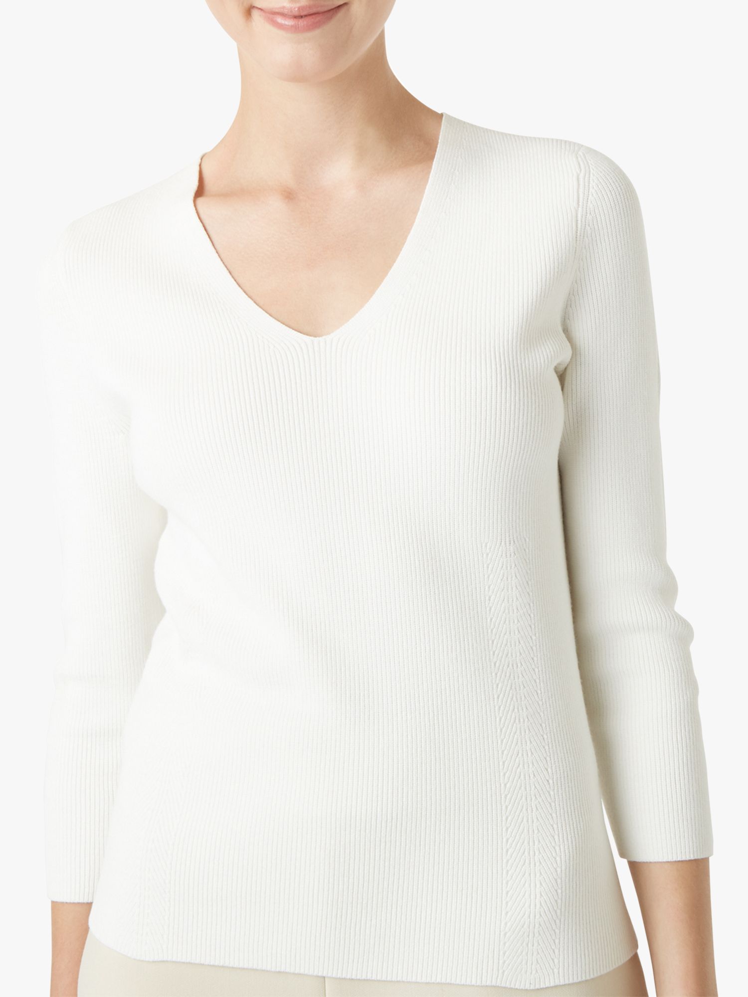 Hobbs Amber Knitted Sweater, Ivory