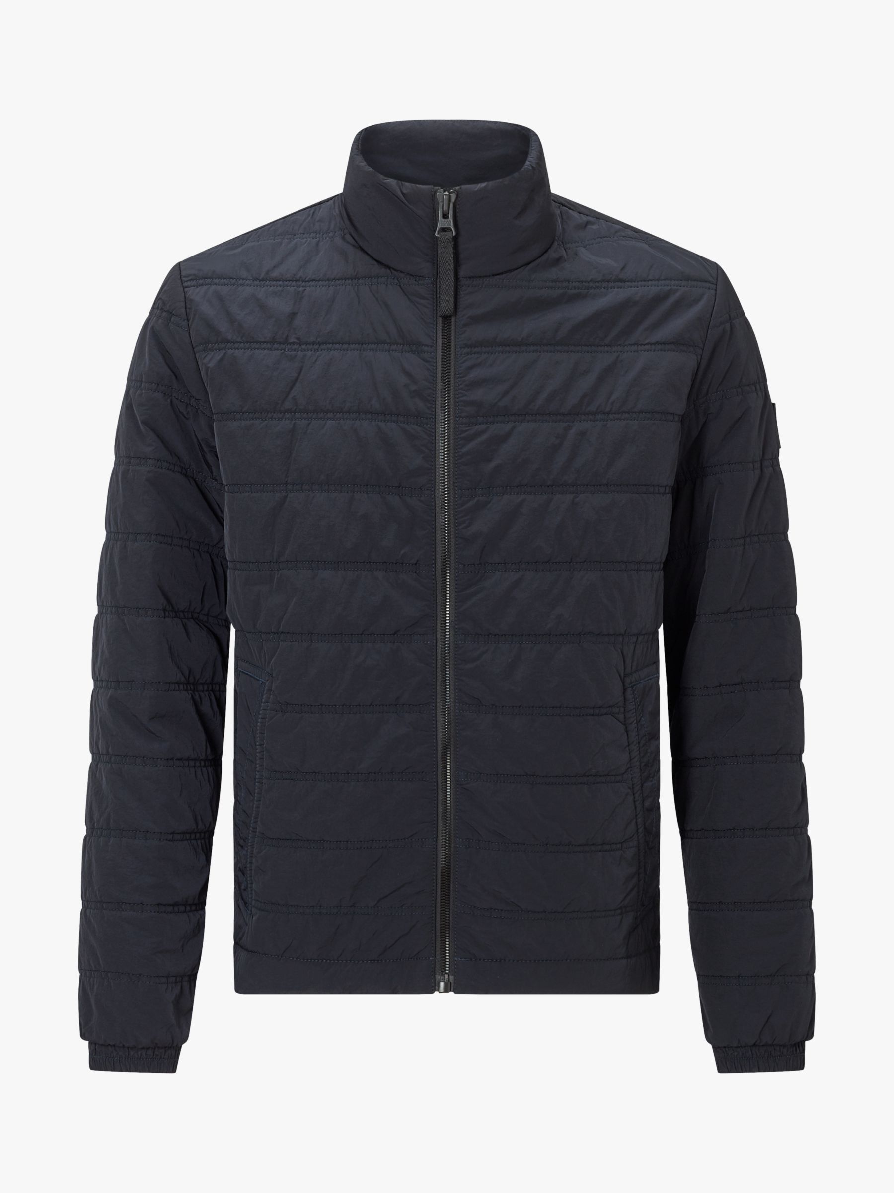 BOSS Owest-D Quilted Jacket, Dark Blue at John Lewis & Partners