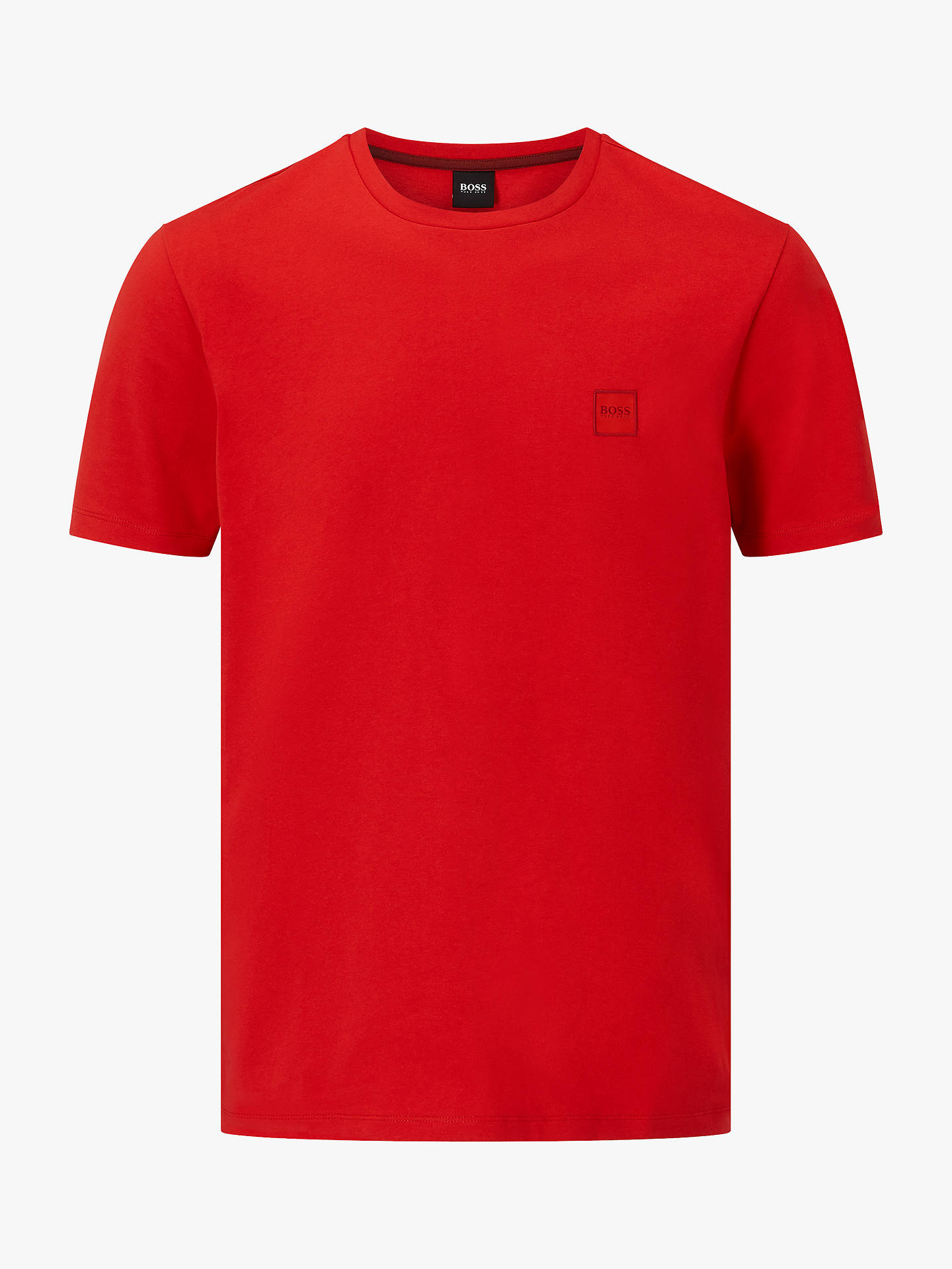 BOSS Square Logo T-Shirt | Bright Red at John Lewis & Partners