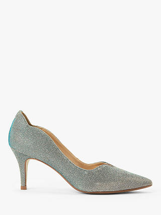 John Lewis & Partners Allina Scalloped Stiletto Heel Court Shoes, Gold