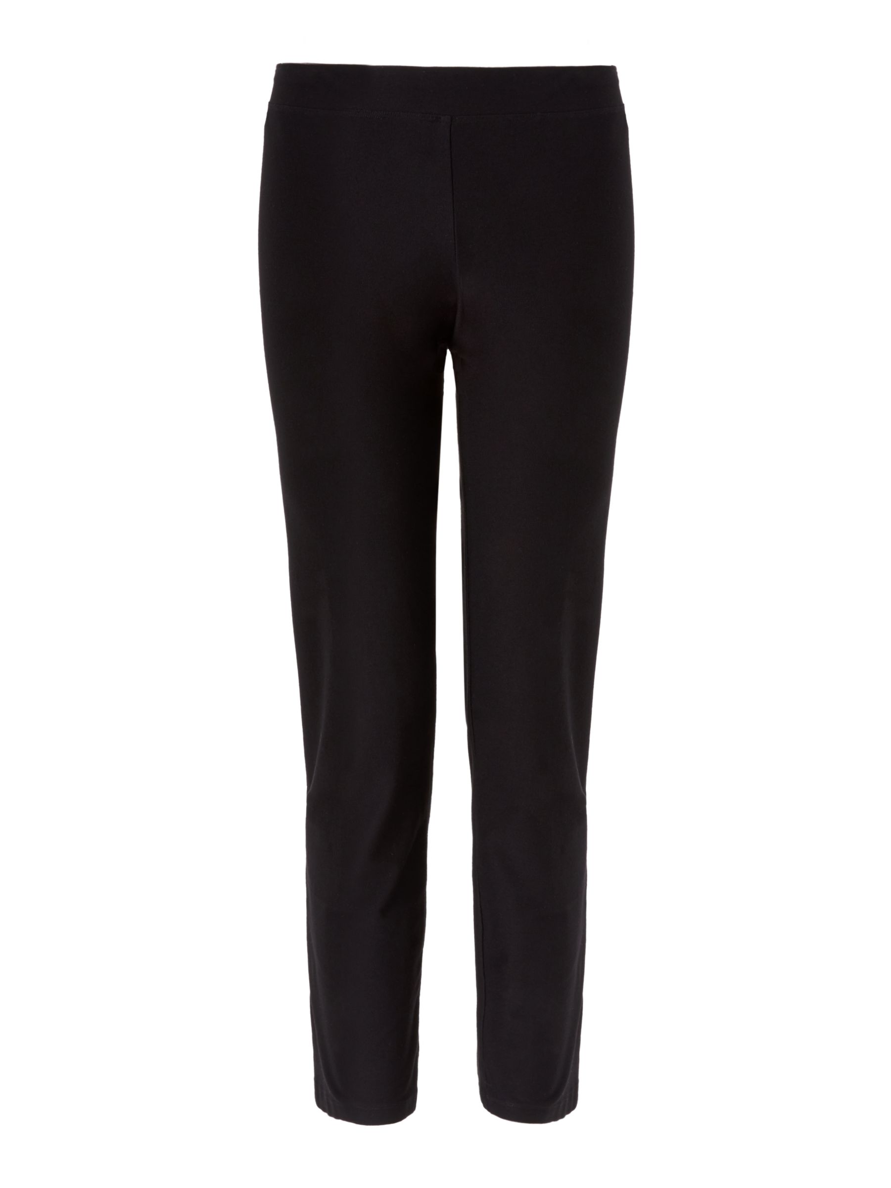 EILEEN FISHER Slim Fit Ankle Trousers, Black at John Lewis & Partners