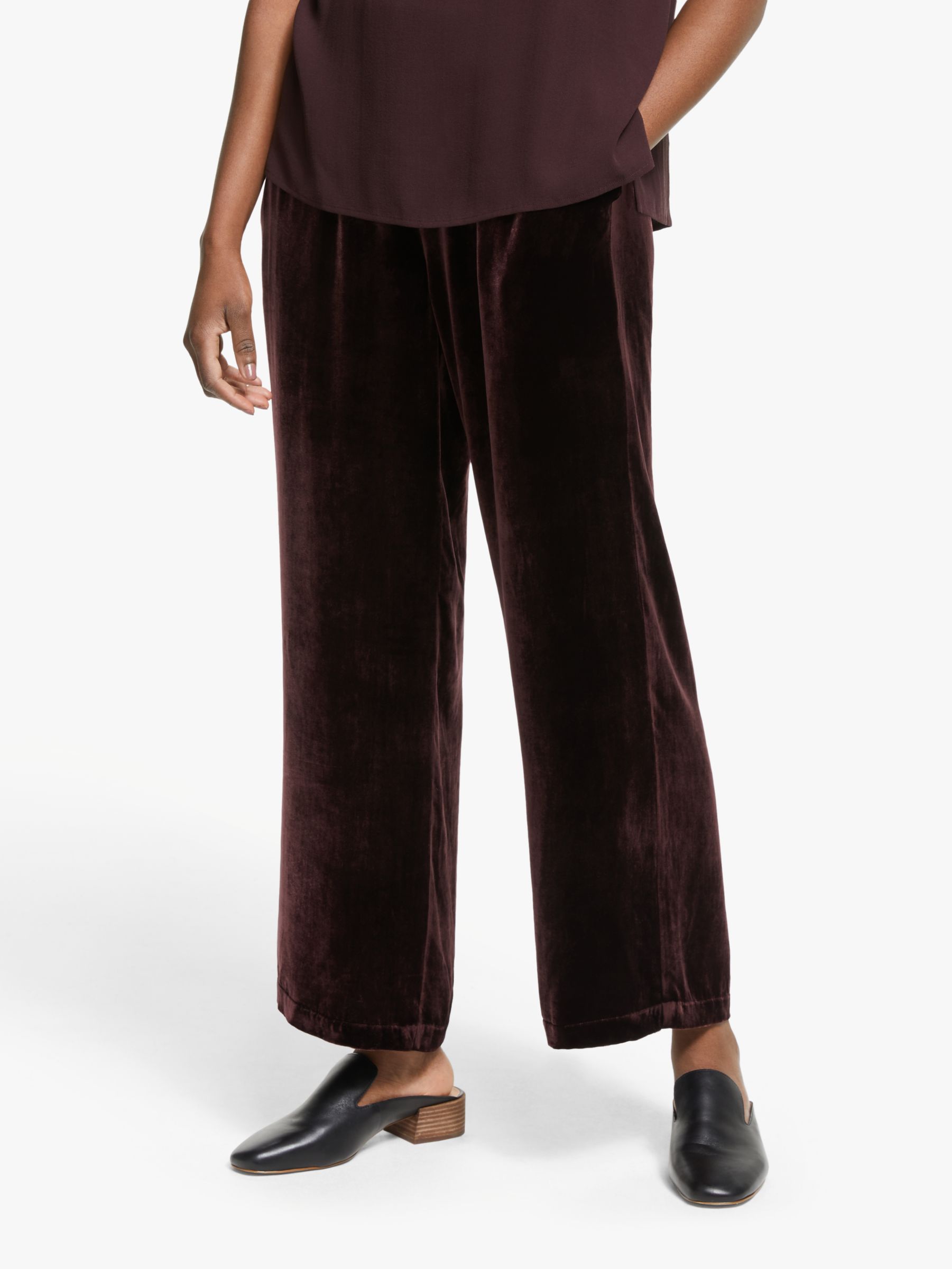 eileen fisher velvet wide leg pants