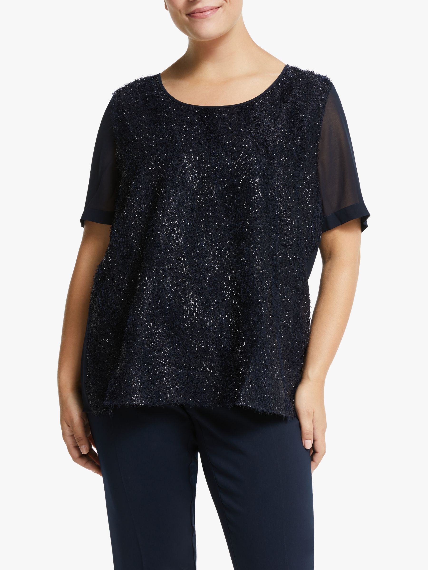 navy sparkle top