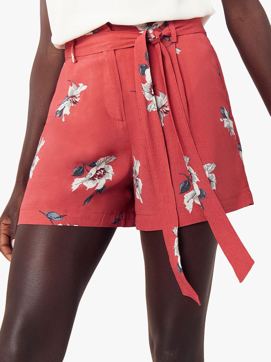 Oasis Ruby Floral Shorts, Pink/Multi