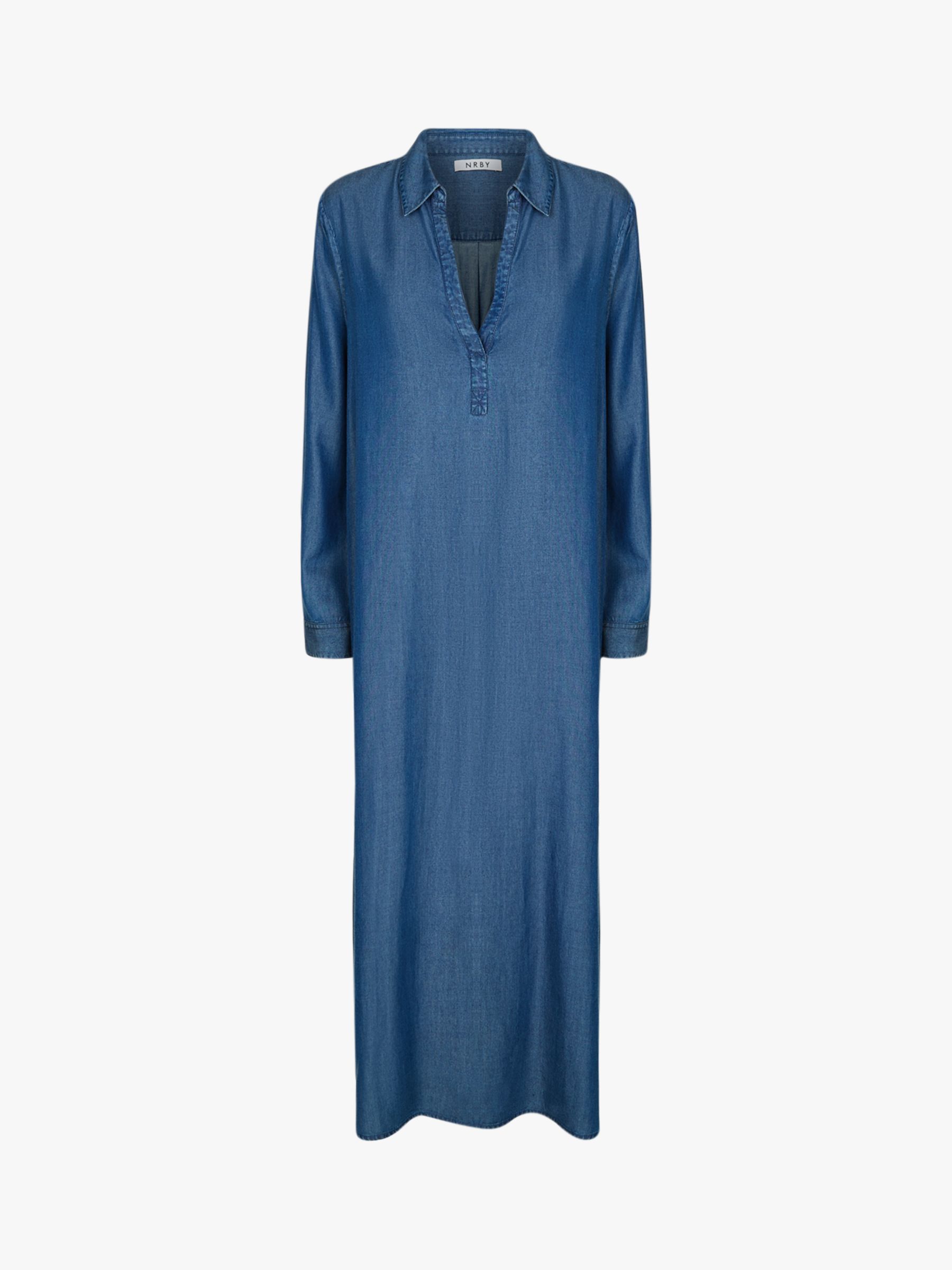 NRBY Chrissie Maxi Shirt Dress, Denim Blue