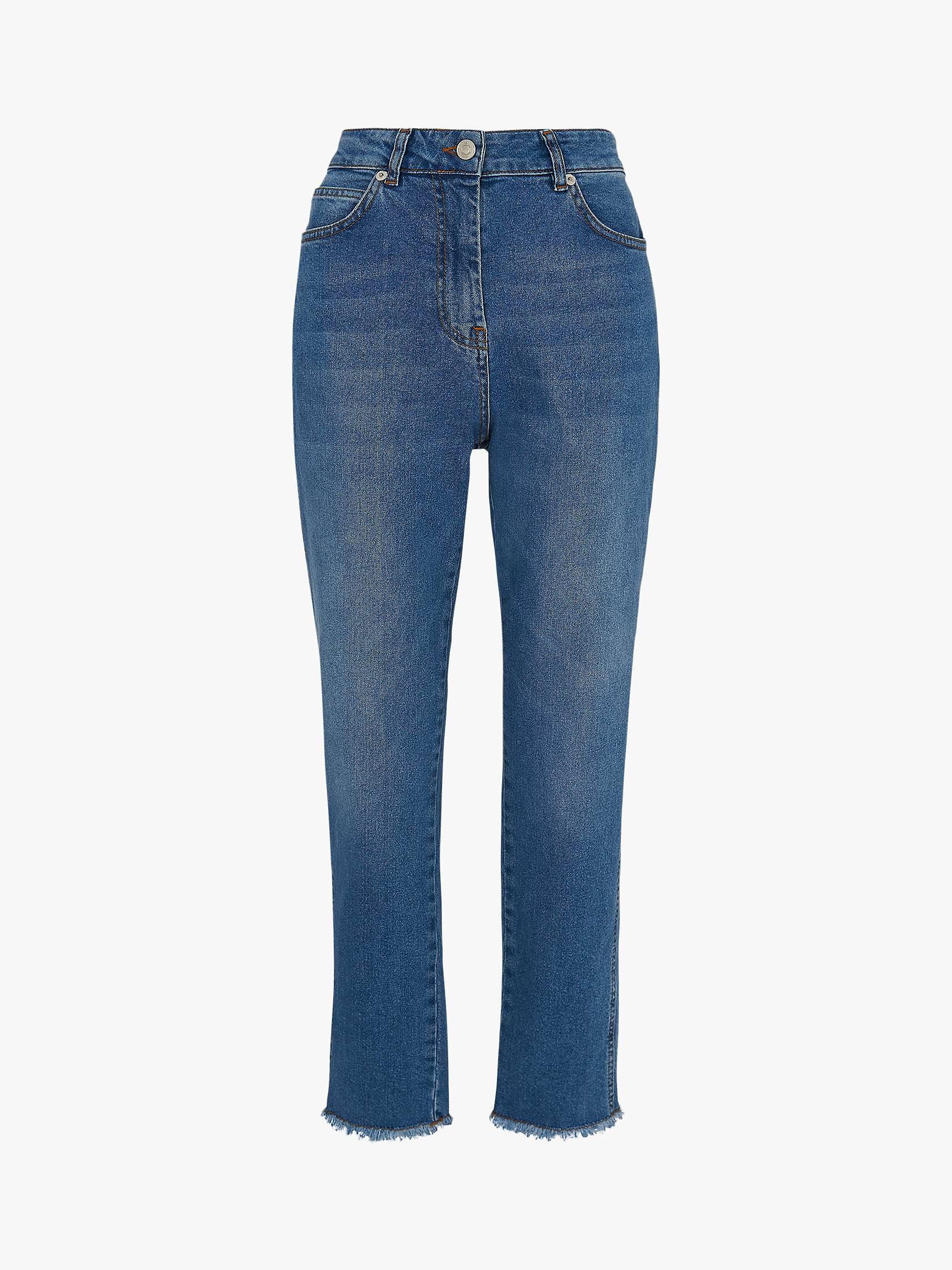 Buy Whistles Slim Frayed Detail Jeans, Denim Online at johnlewis.com