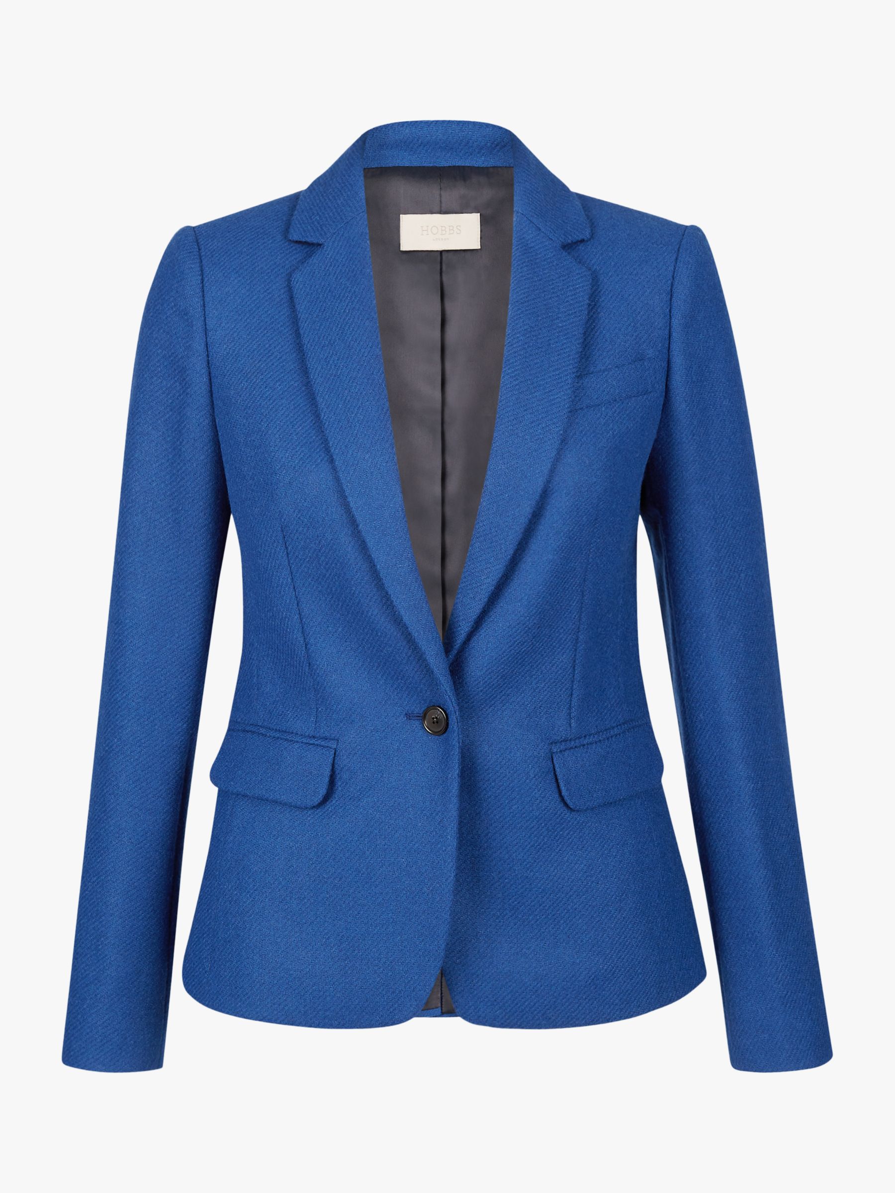 Hobbs Blake Tailored Wool Jacket, Atlantic Blue