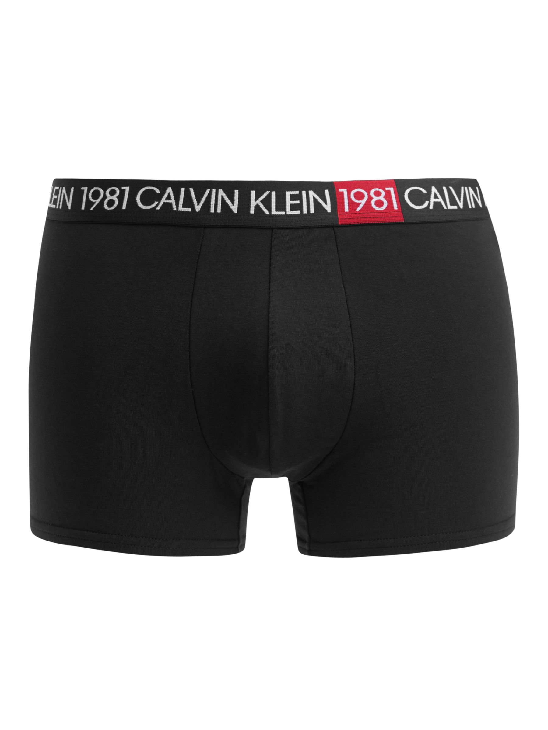 Calvin Klein 1981 Bold Cotton Stretch Trunks, Black