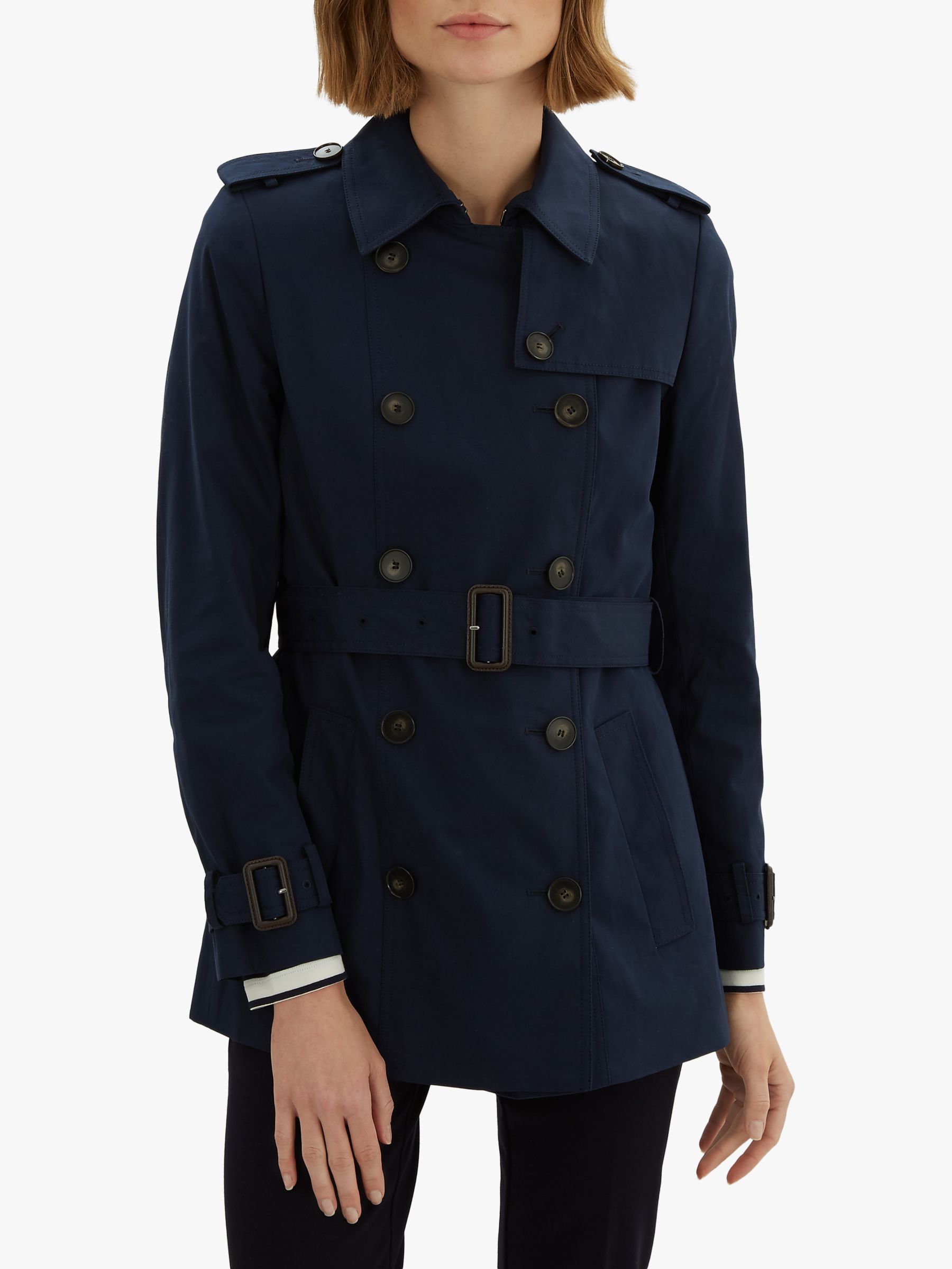 short navy jacket