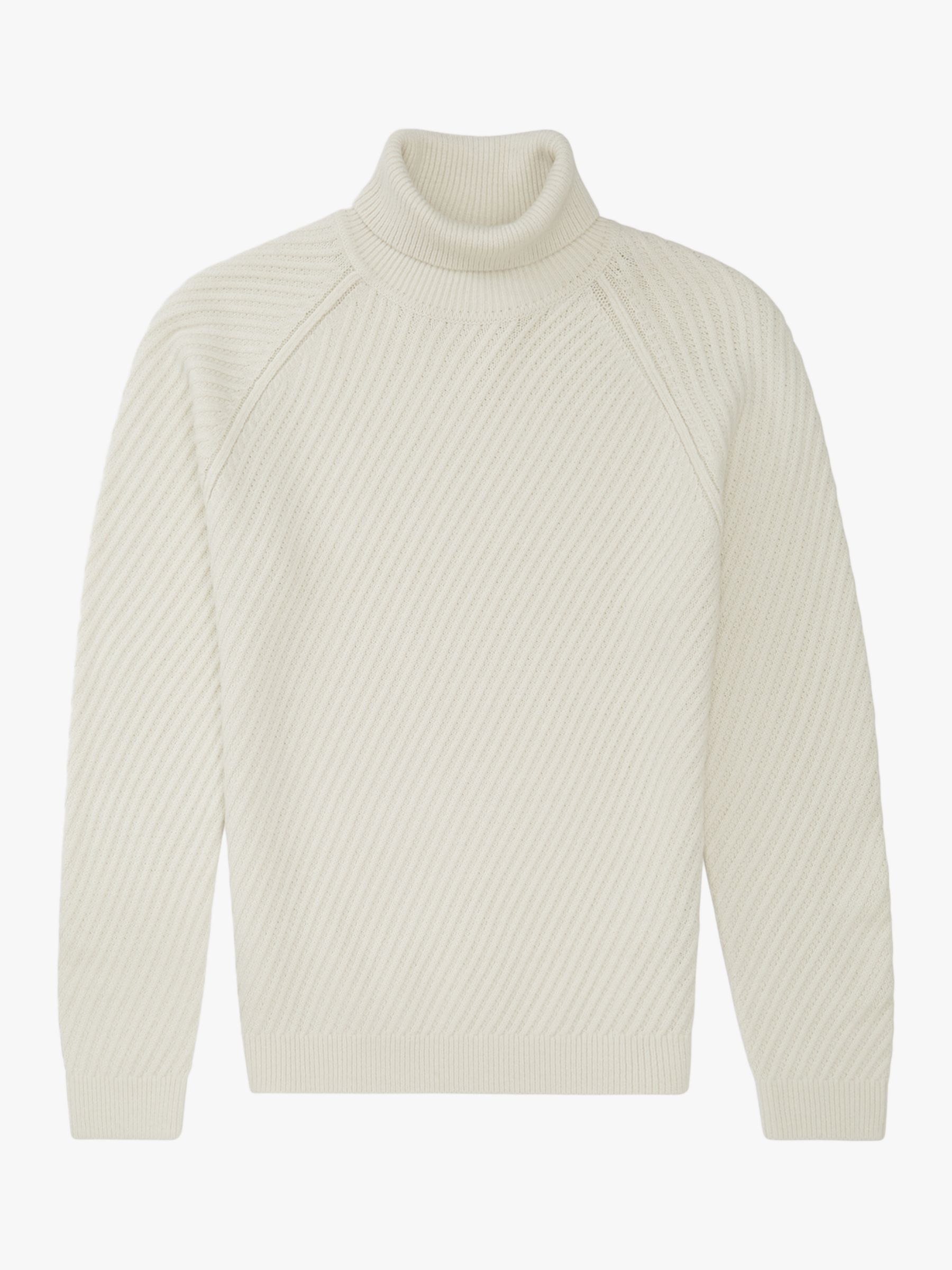 chunky white roll neck jumper