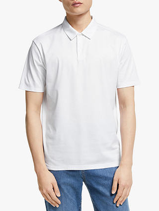 Kin Jersey Cotton Polo Shirt, White