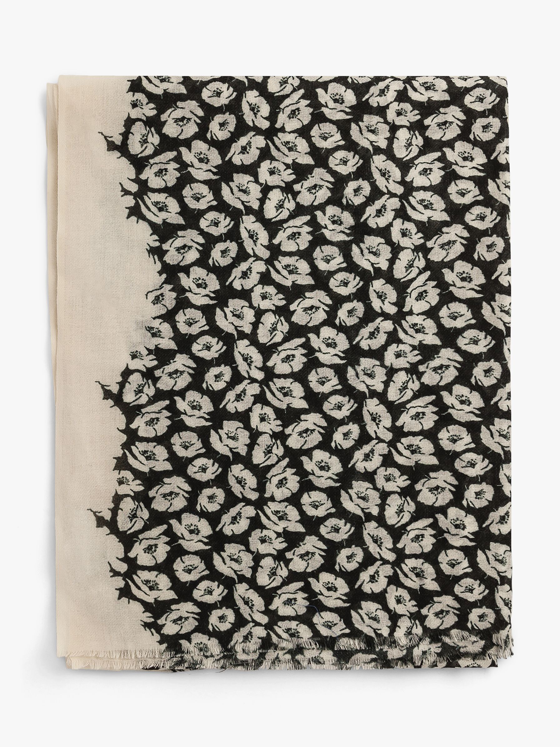 Gerard Darel Cassie Floral Print Scarf, Black