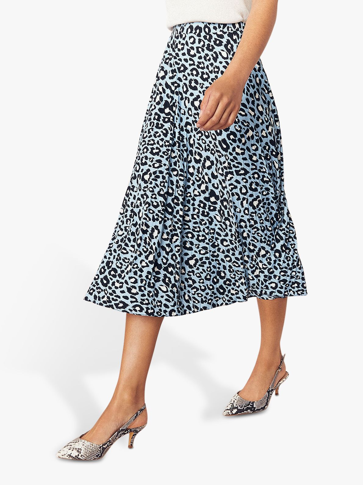 oasis blue leopard print dress