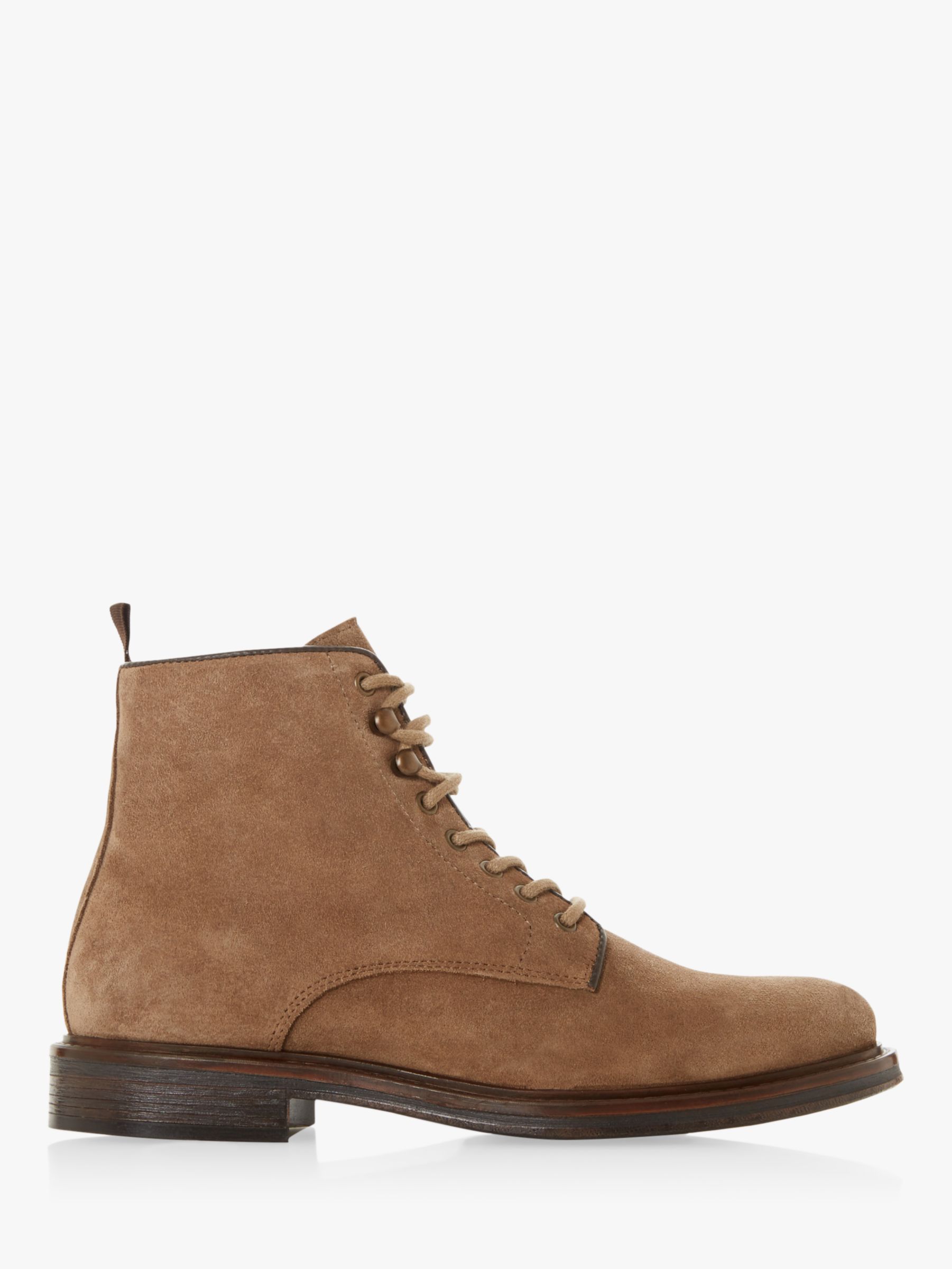 Dune Cocoa Suede Ankle Boots | Stone at John Lewis & Partners
