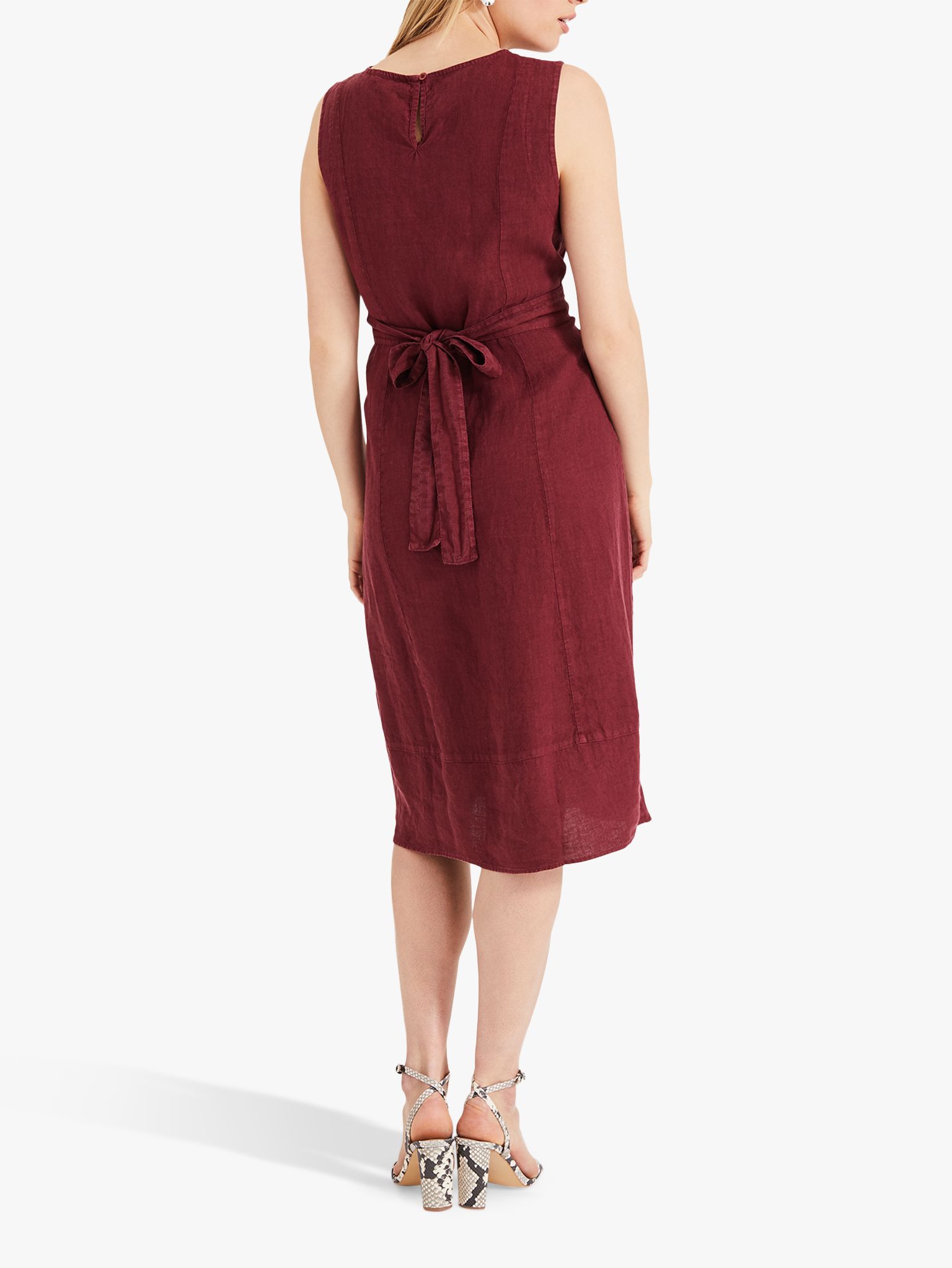 Phase Eight Lulu Linen Dress, Cinnamon at John Lewis & Partners