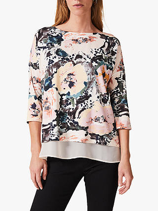 Phase Eight Olean Floral Double Layer Top, Turkey