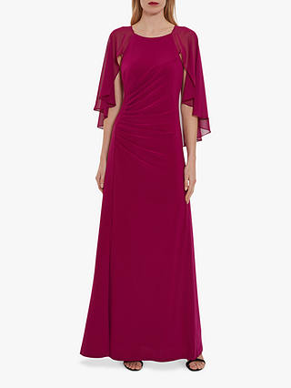 Gina Bacconi Charlotte Jersey Waterfall Sleeve Maxi Dress