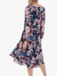 Gina Bacconi Ivah Floral Chiffon Dress, Pink/Black