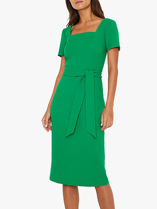 Warehouse Square Neck Cropped Dress, Bright Green
