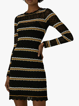 Karen Millen Stripe Knit Dress, Multi
