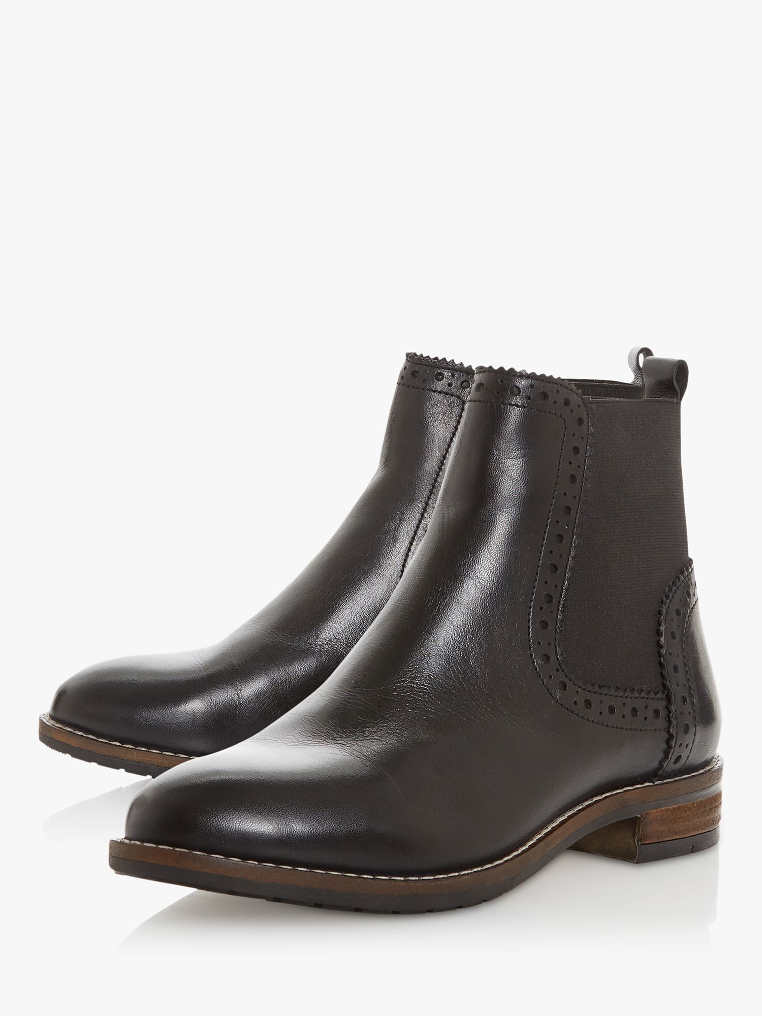 Sobriquette Groene achtergrond Stationair Dune Quant Leather Trimmed Chelsea Boots