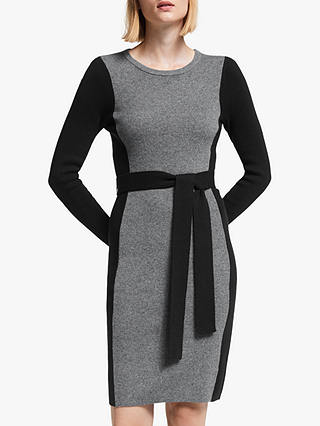 Boden Rosa Dress, Grey Melange/Black