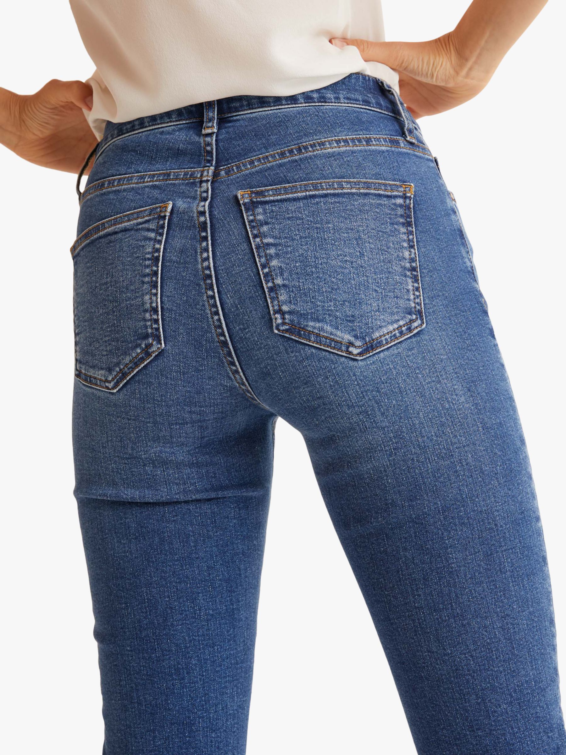 Boden Slim-Fit Straight Jeans, Mid Vintage at John Lewis & Partners