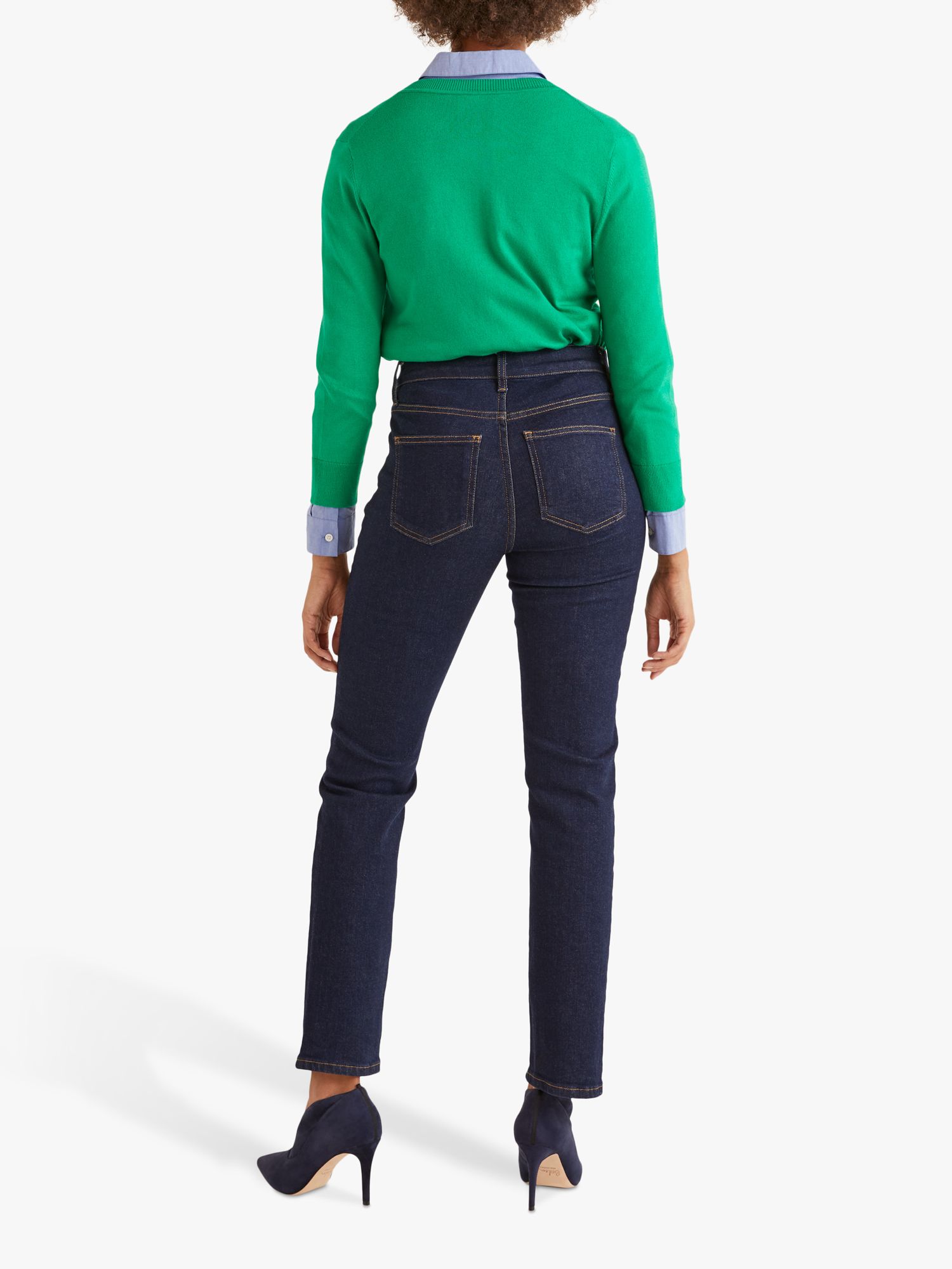Boden Slim-Fit Straight Jeans, Indigo at John Lewis & Partners