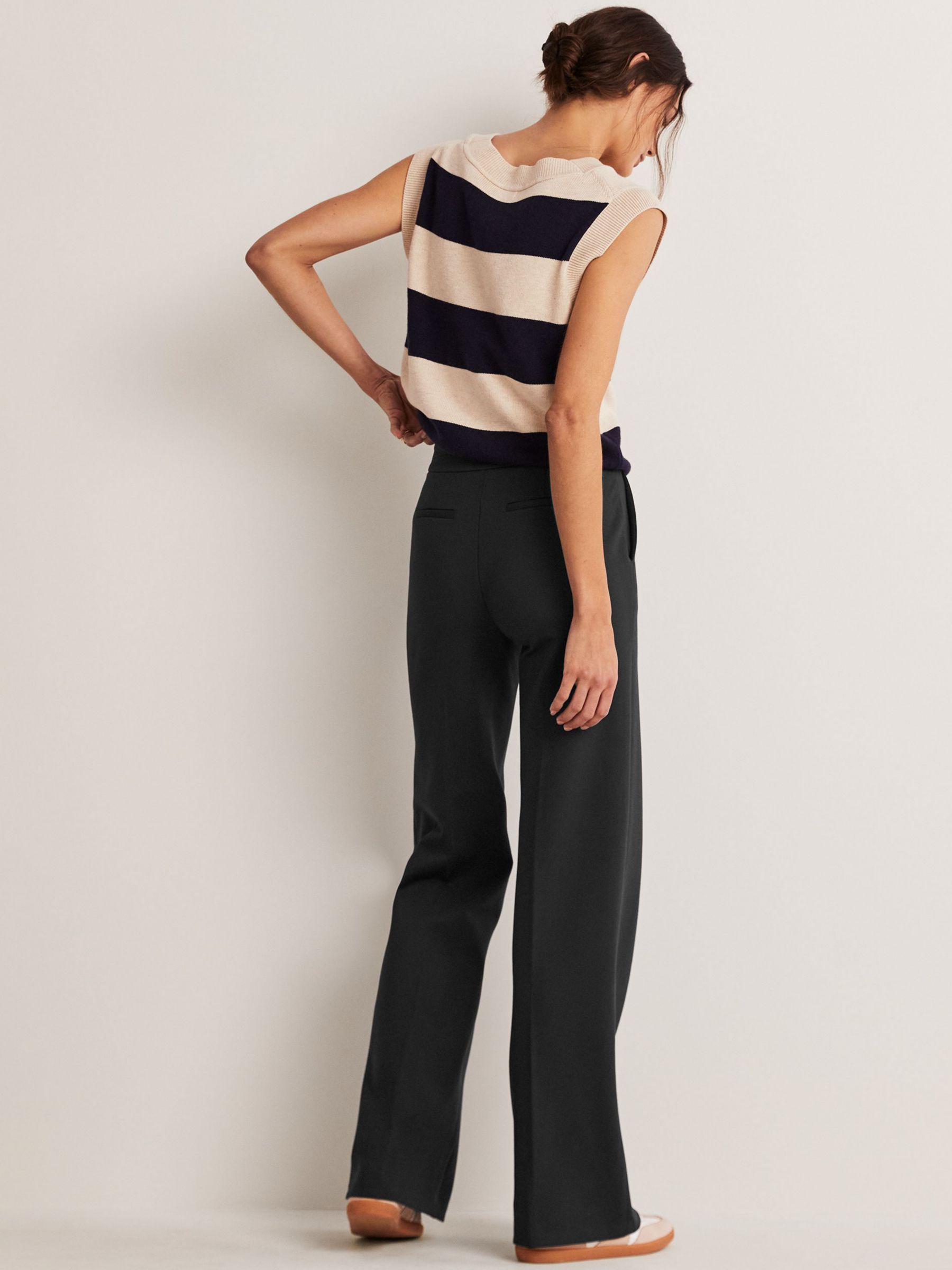 Buy Boden Westbourne Ponte Trousers, Black Online at johnlewis.com