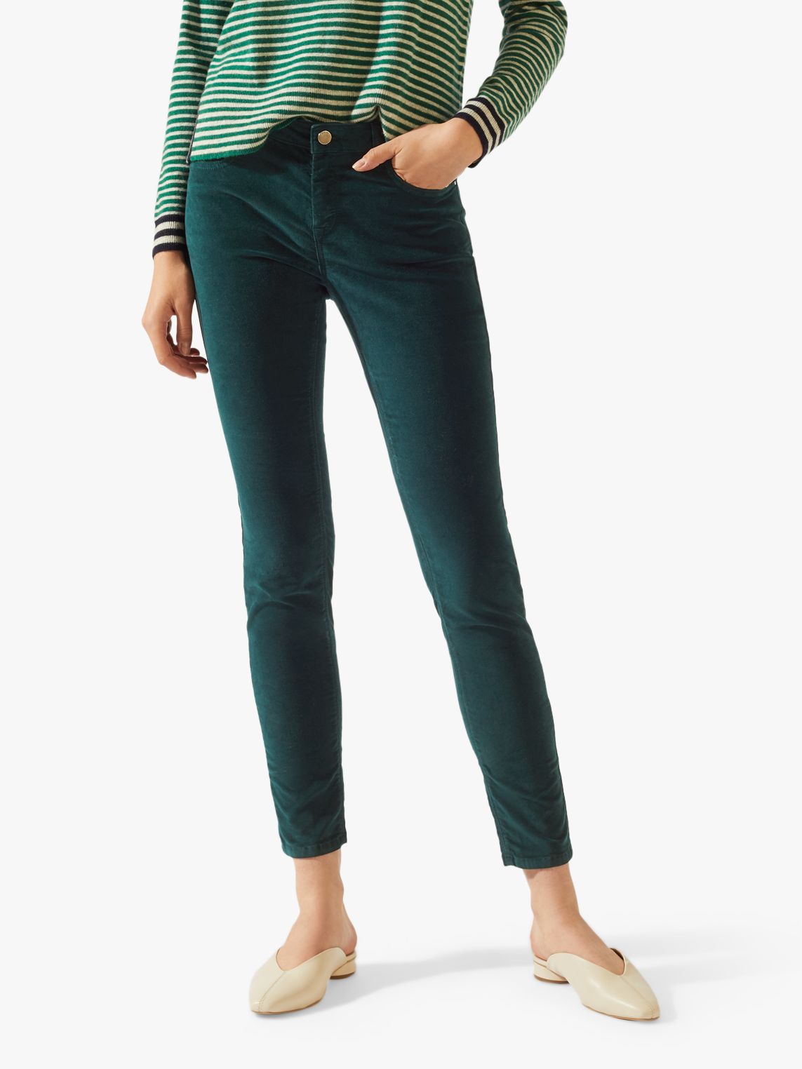 green velvet skinny jeans