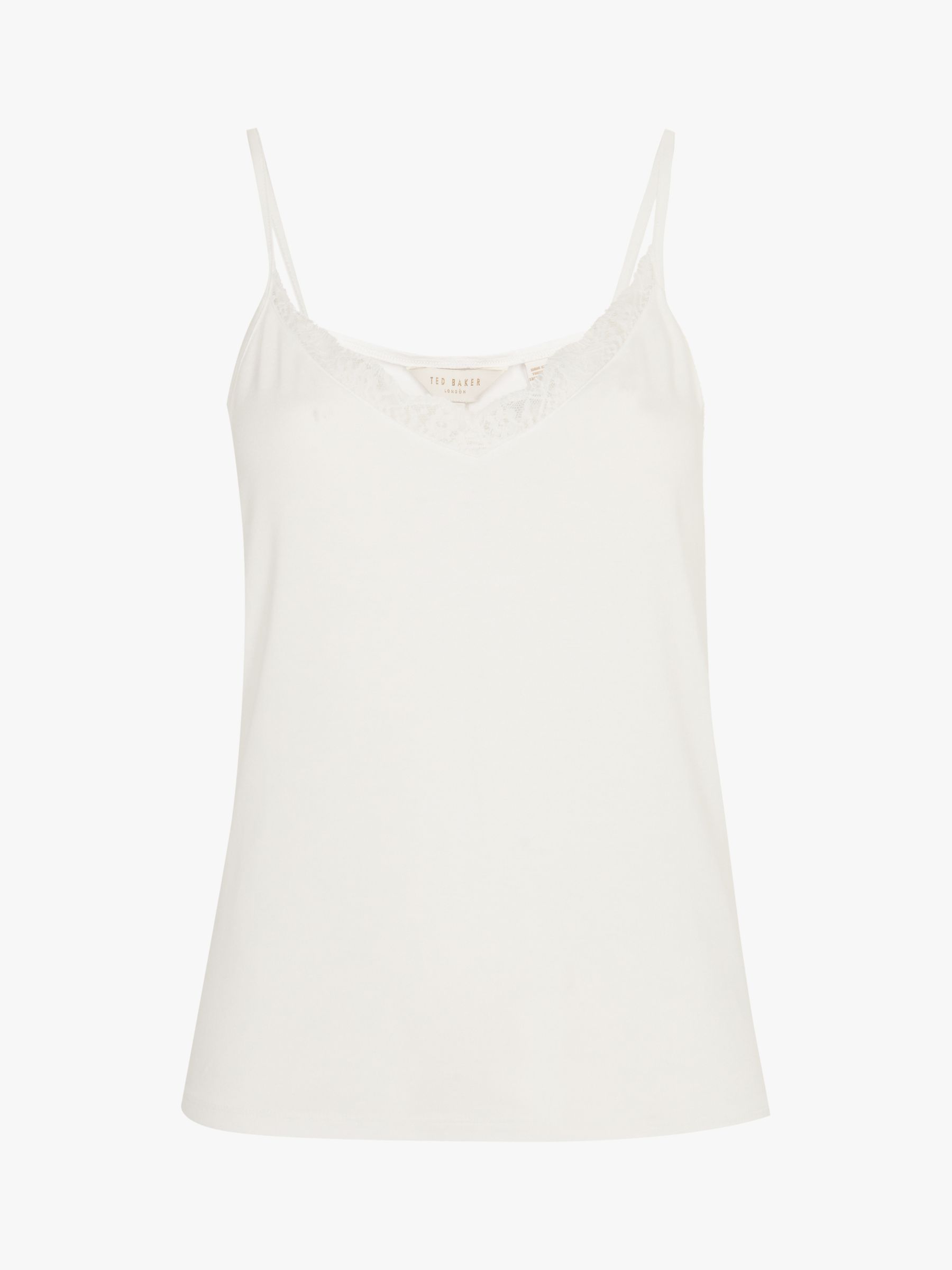 Ted Baker Paygee Lace Detail Cami, Ivory at John Lewis & Partners