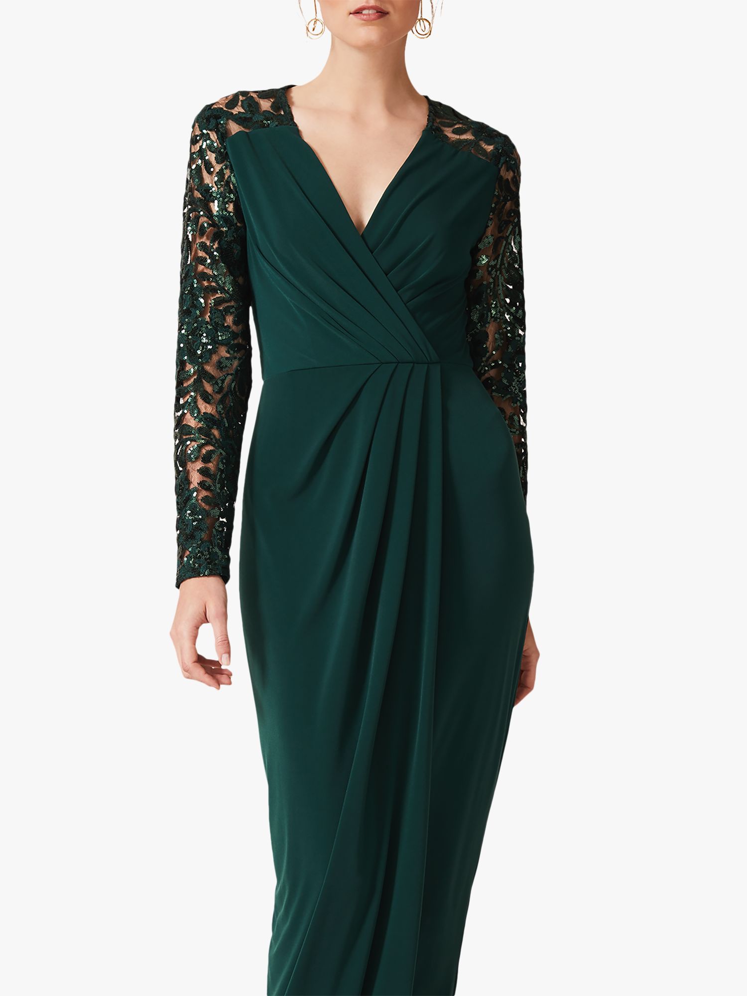 Phase eight green sequin hot sale dress