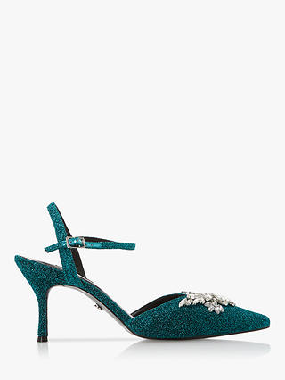 Dune Chrystalise Embellished Pointed Toe Court Shoes