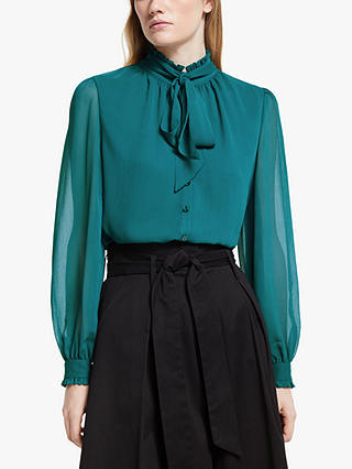 Somerset by Alice Temperley Tie Neck Blouse, Green