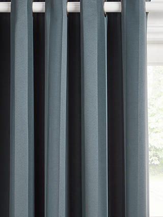 John Lewis Partners Tonal Wide Stripe, Do Eyelet Curtains Need To Be Double Width