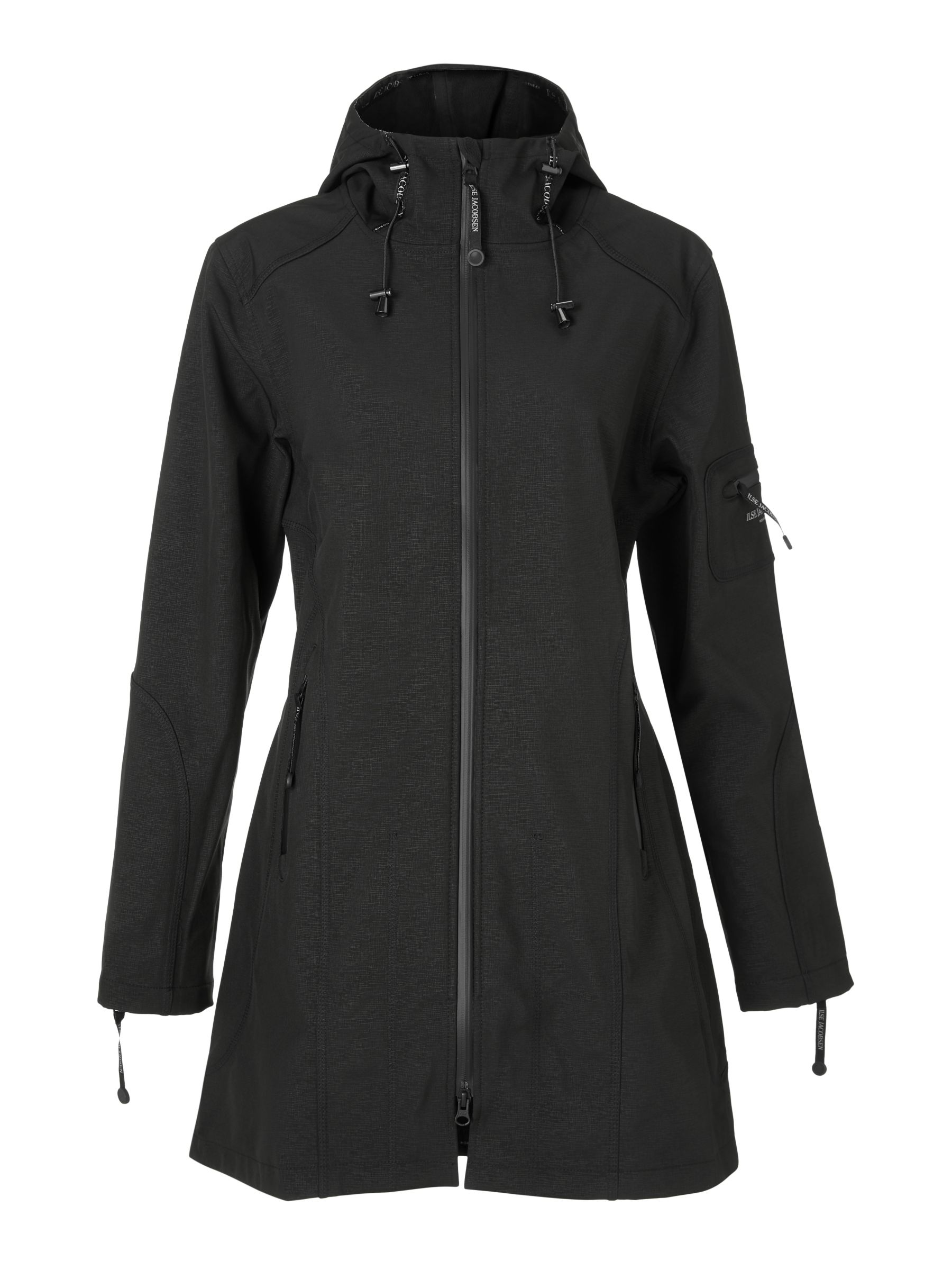 Ilse Jacobsen Hornbæk 3/4 Length Raincoat, Black at John Lewis & Partners
