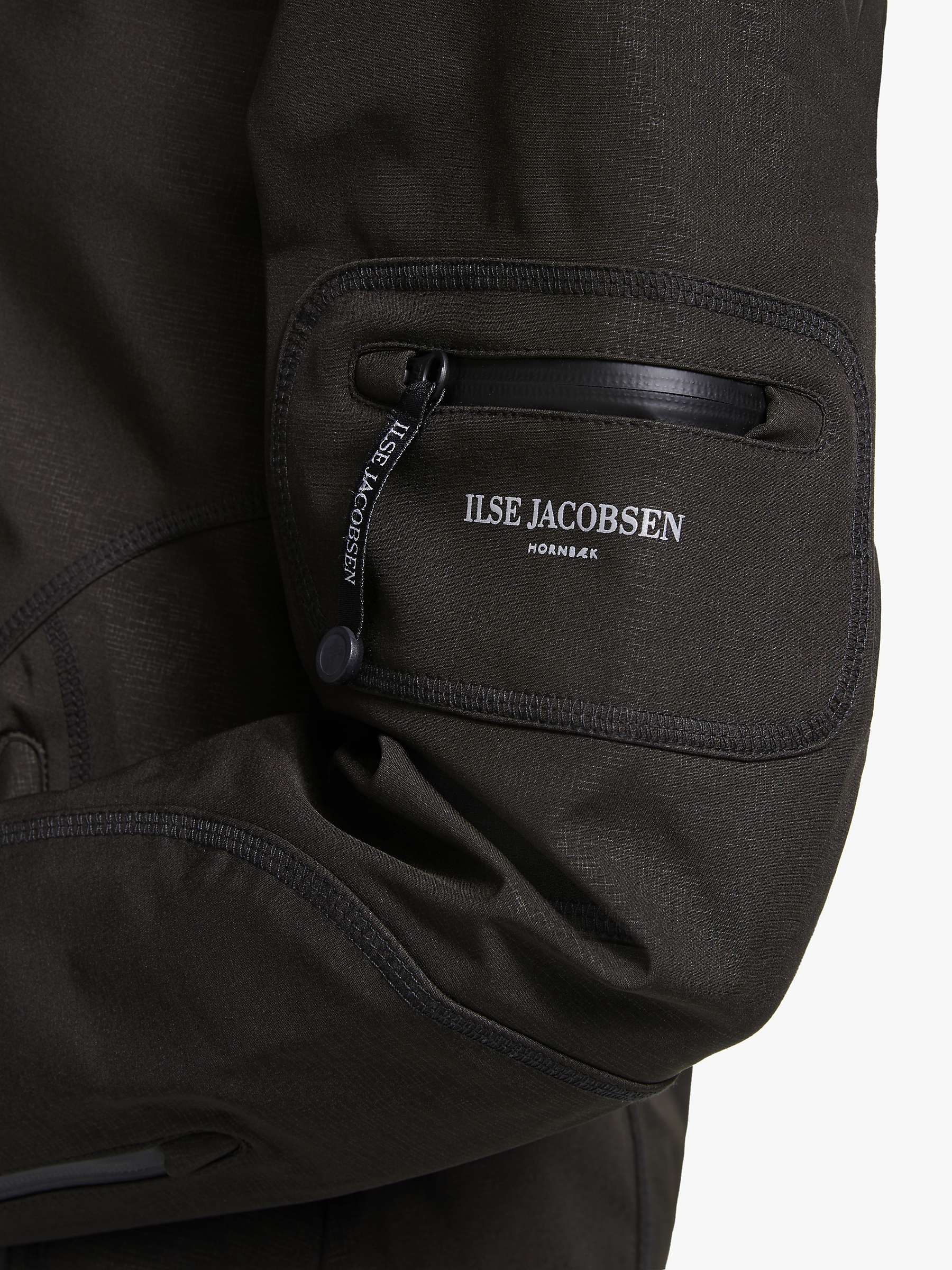 Buy Ilse Jacobsen Hornbæk 3/4 Length Raincoat, Black Online at johnlewis.com