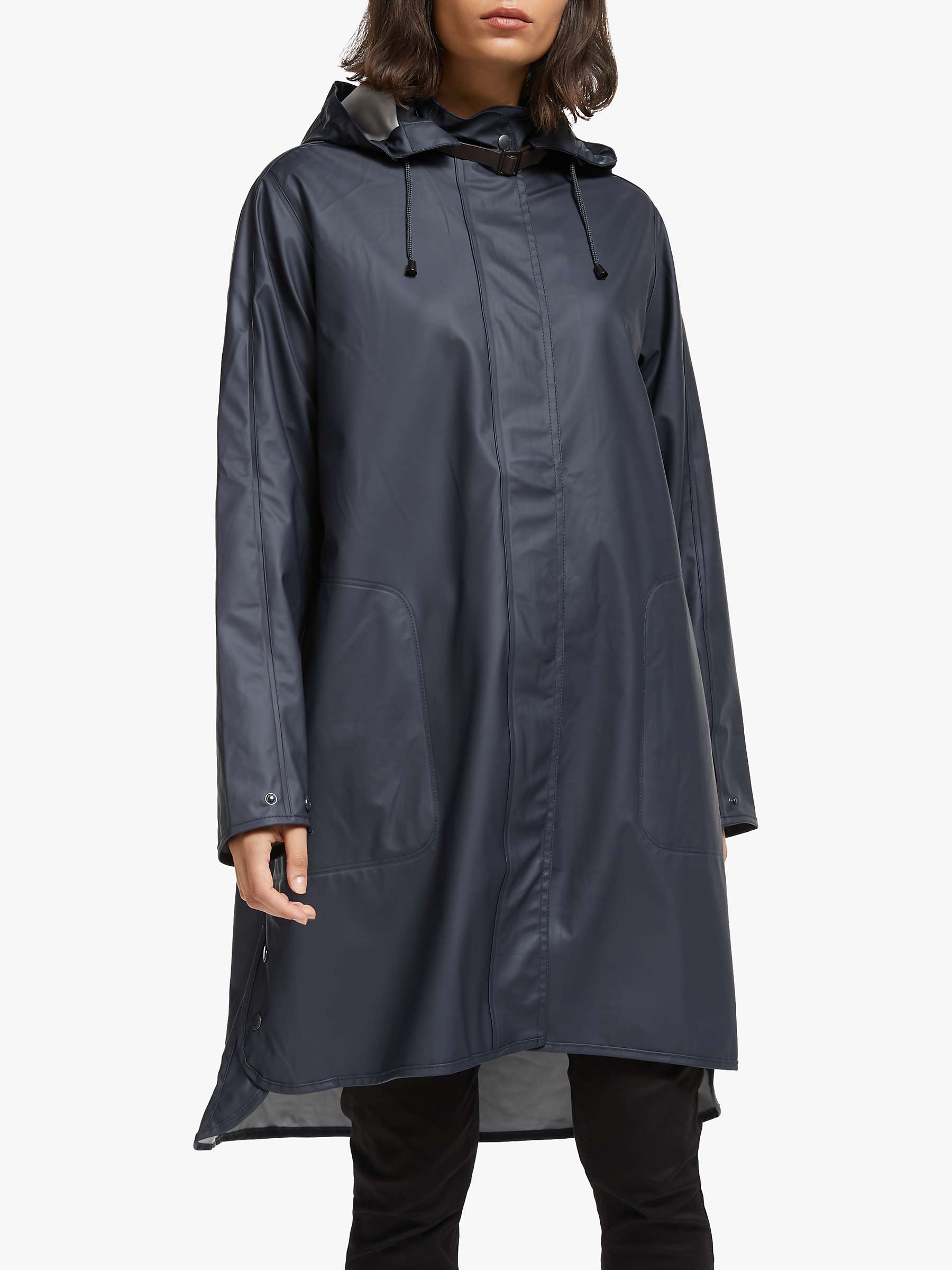 Buy Ilse Jacobsen Hornbæk A-Line Waterproof Raincoat, Dark Indigo Online at johnlewis.com