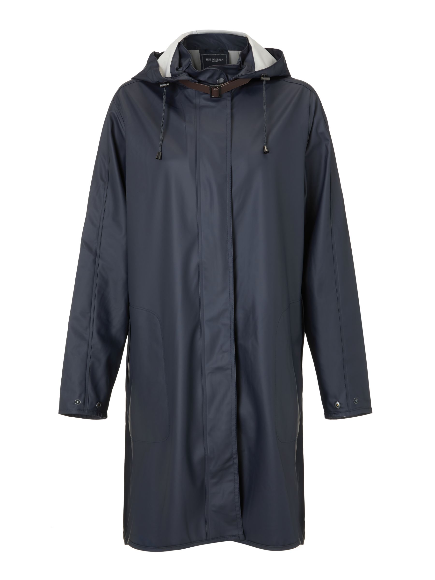 Ilse Jacobsen Hornbæk A-Line Raincoat, Dark Indigo at John Lewis & Partners