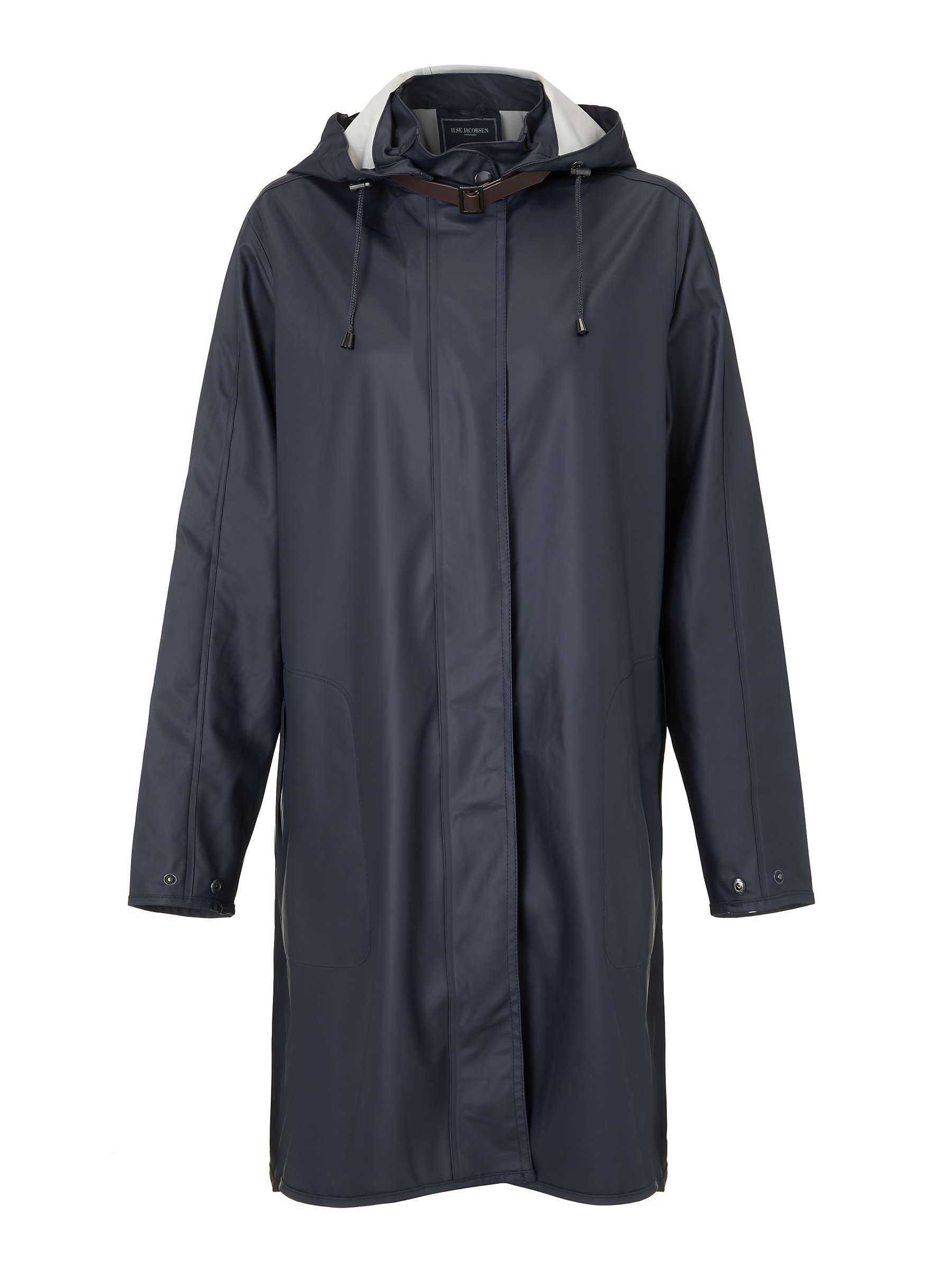 Buy Ilse Jacobsen Hornbæk A-Line Waterproof Raincoat, Dark Indigo Online at johnlewis.com