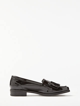 John Lewis & Partners Gemma Leather Loafers, Black