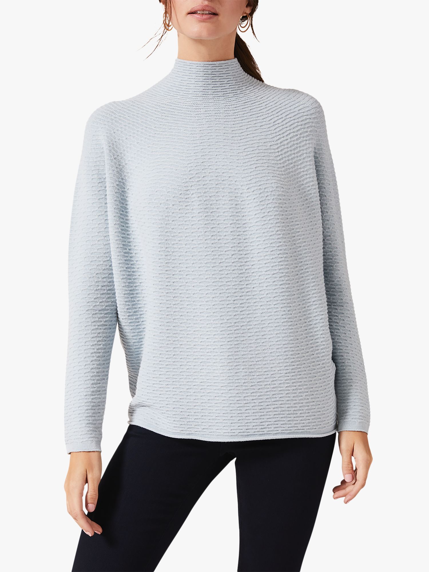 Phase Eight Maddie Waffle Textured Jumper, Sage at John Lewis & Partners