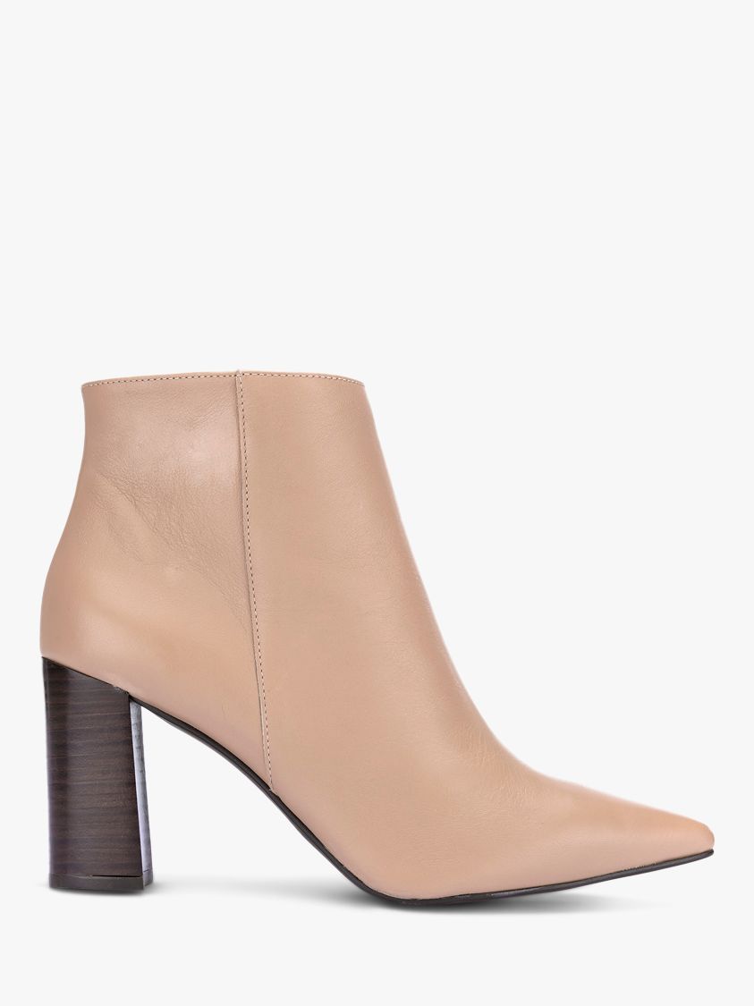 Mint Velvet Melanie Leather Pointed Ankle Boots, Toffee