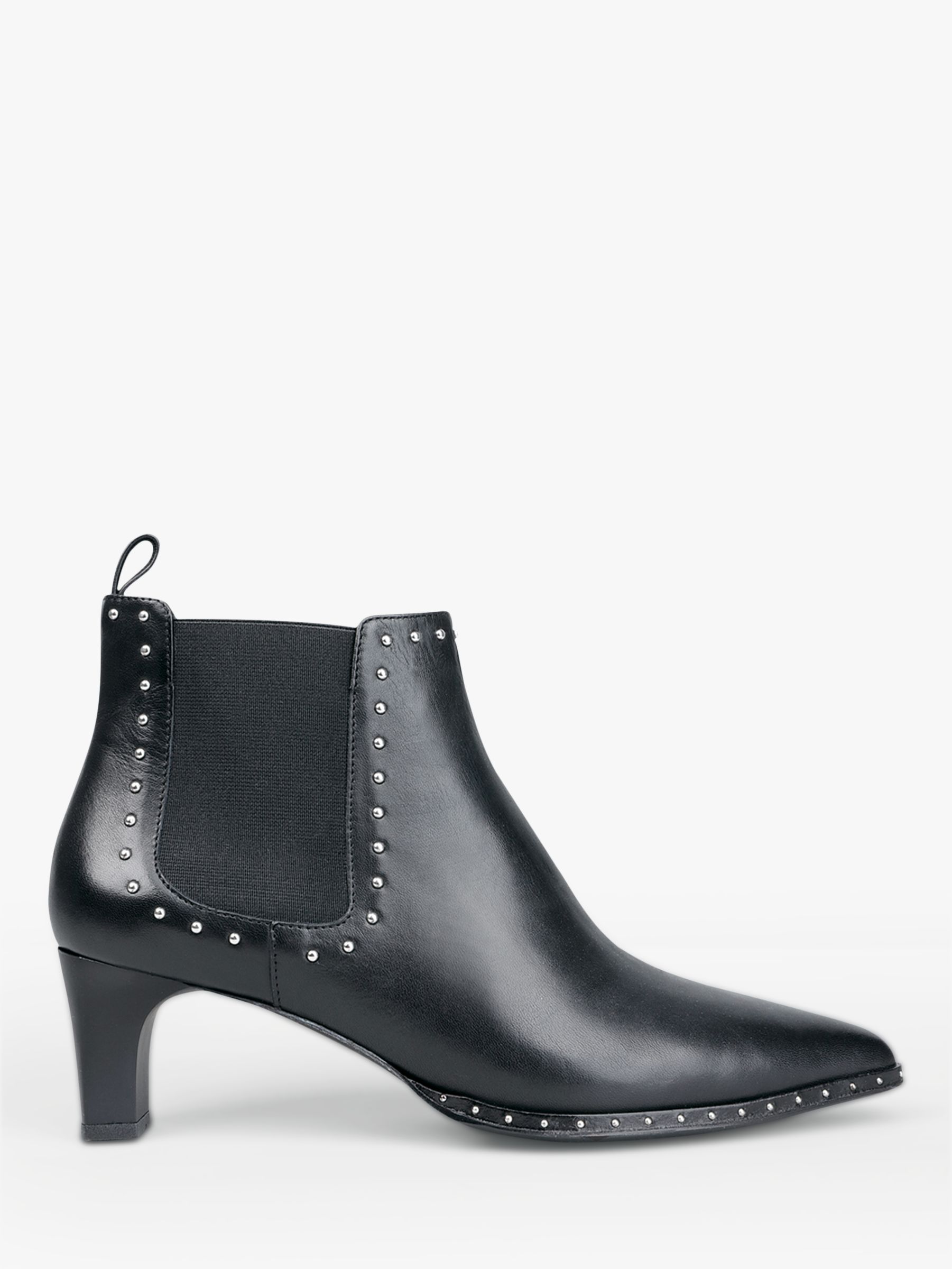 black ankle boots silver studs