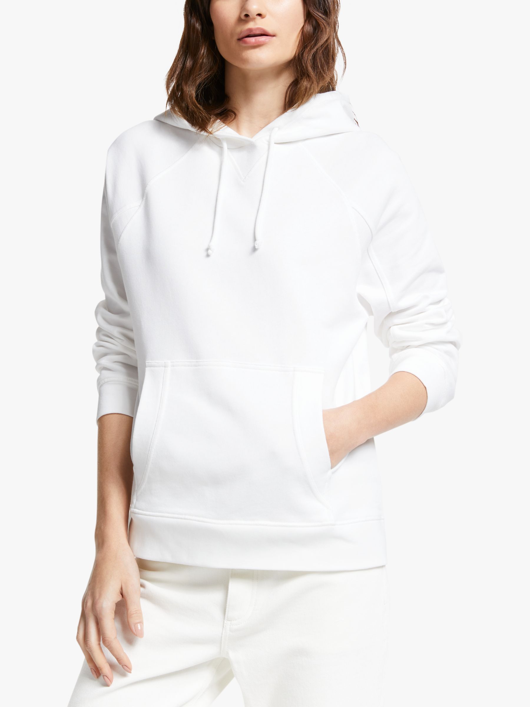AND/OR Cotton Hoodie | White at John Lewis & Partners