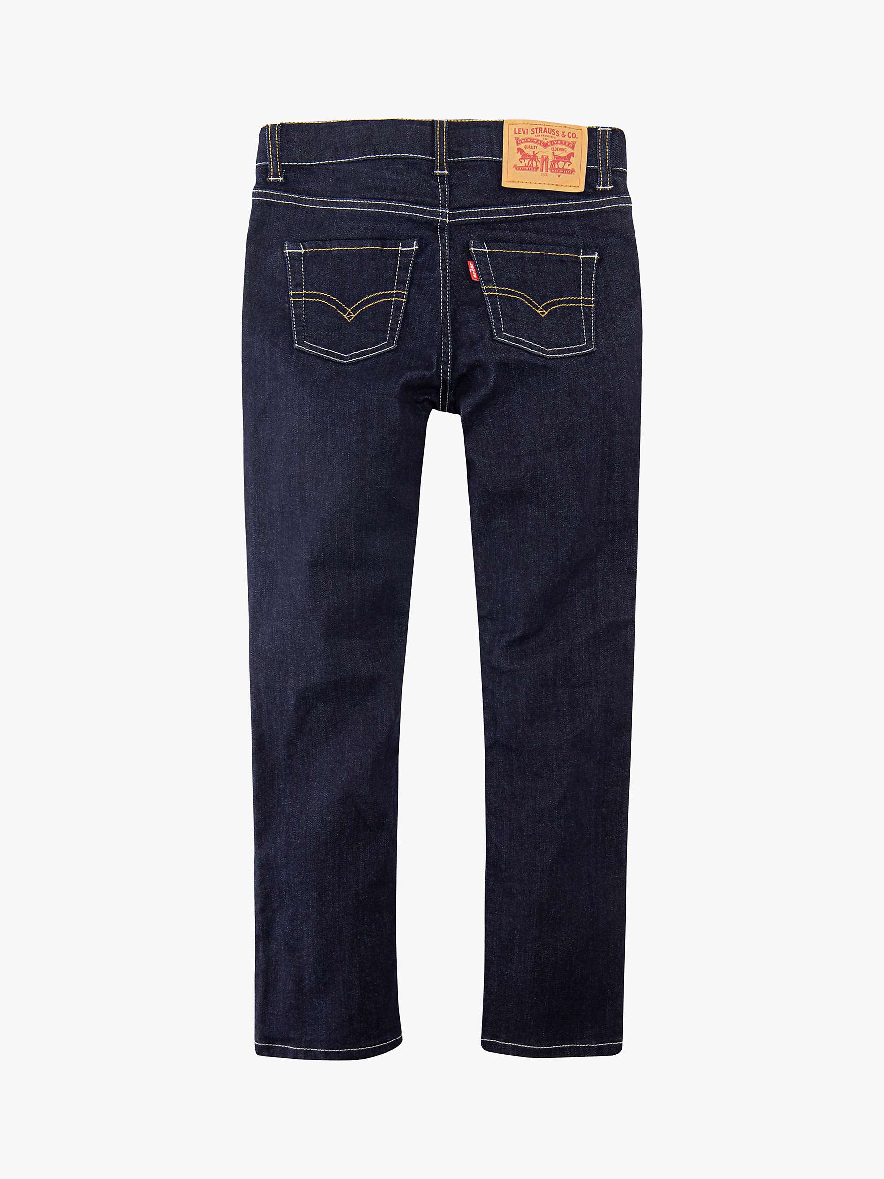 Levi Boys' 510 Skinny Fit Jeans, Dark Blue at John Lewis & Partners